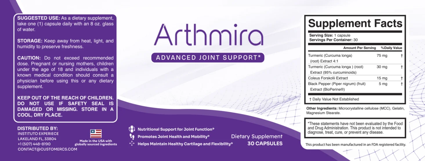 Arthmira Product Label